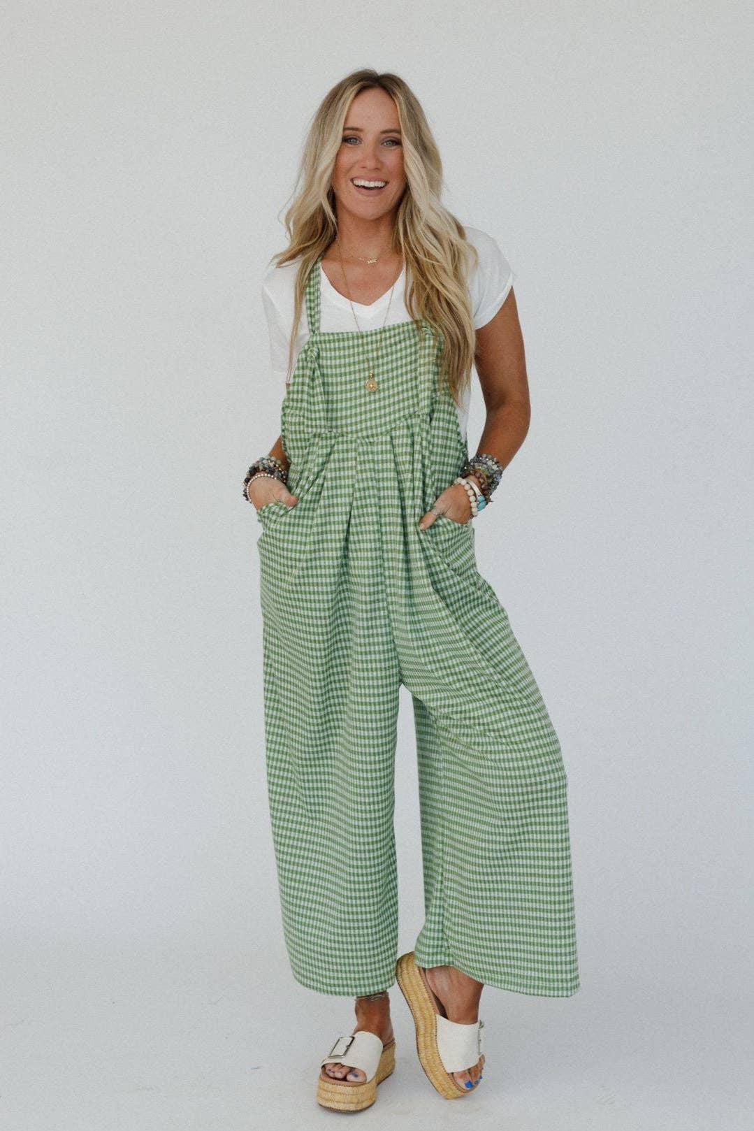 - Under The Palms Jumpsuit - Avocado - XL - Cultured Cloths Apparel