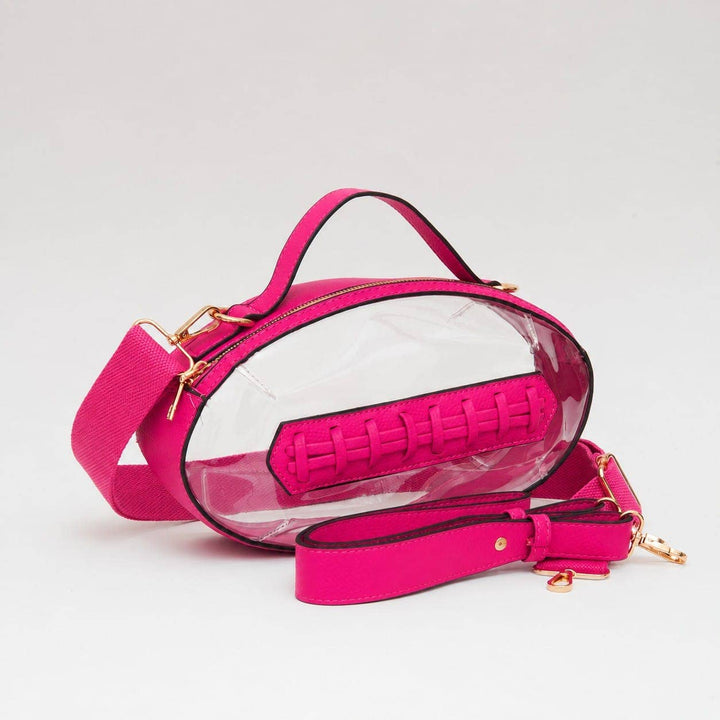 Clear Gameday Football Stitch Detail Crossbody Bag