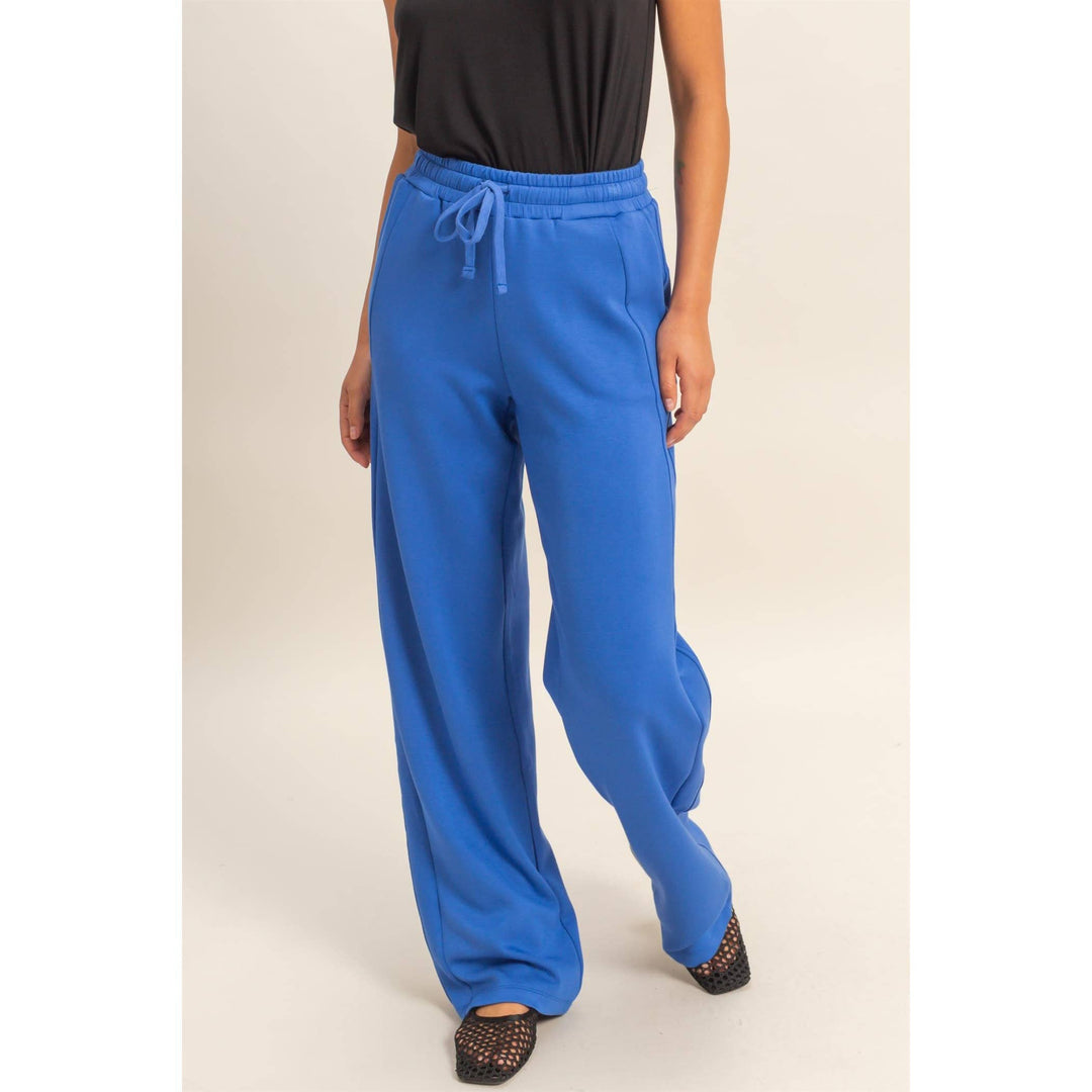 Elastic Waist Wide-Leg Pants