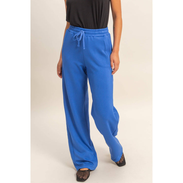 Elastic Waist Wide-Leg Pants