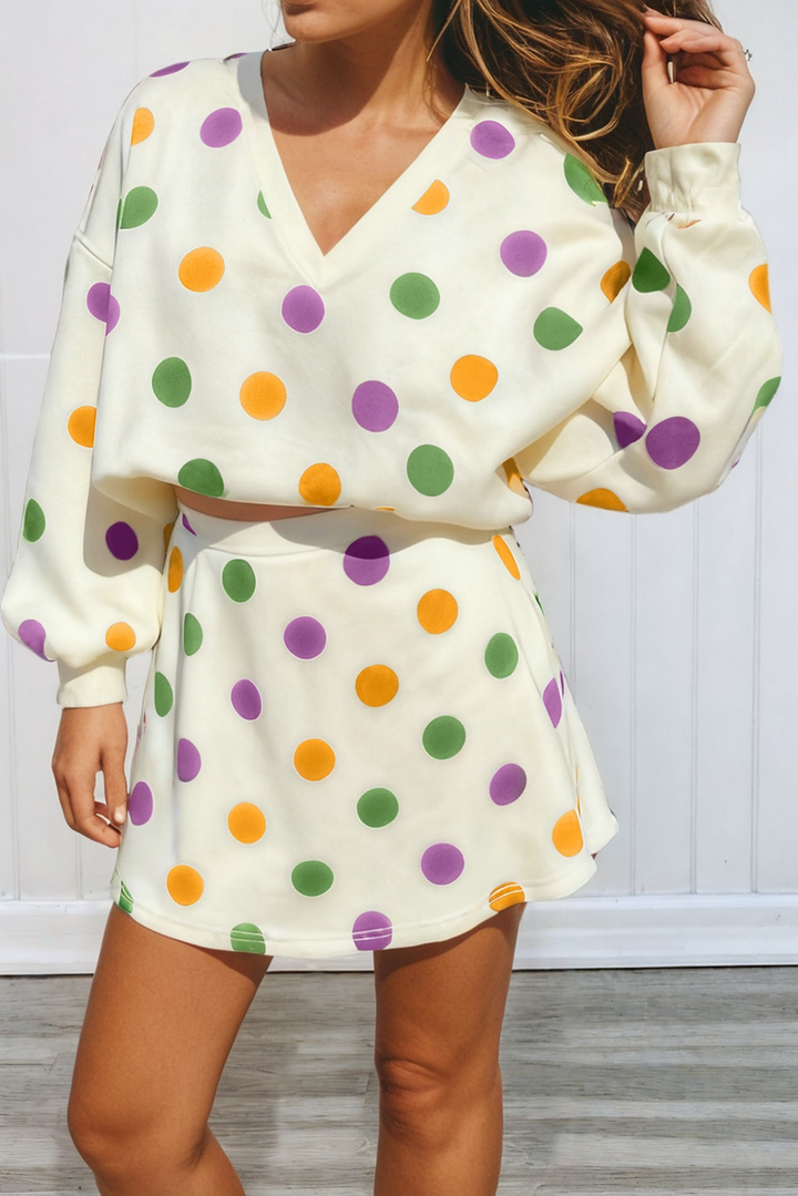 Athleisure - LAS Polka Dot Looks Pullover Drawstring Shorts Sets (S-XL) - - Cultured Cloths Apparel
