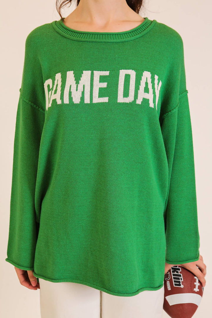 Game Day" Graphic Knit Sweater
