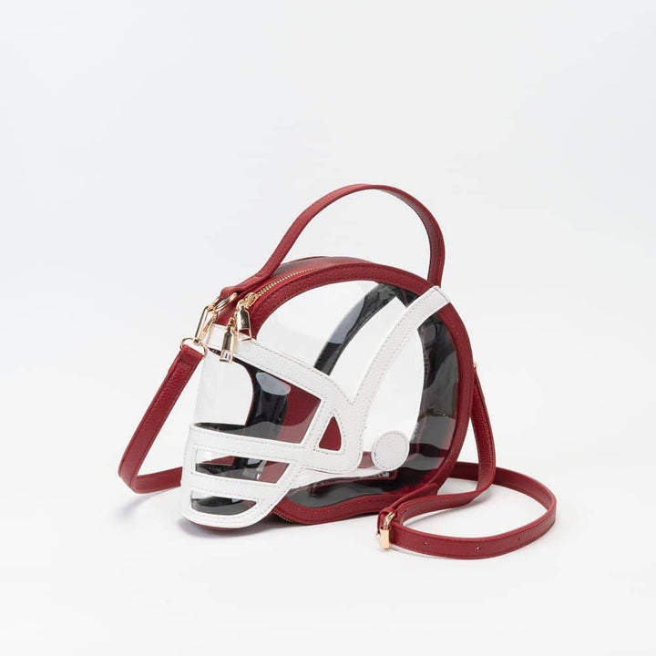 Handbags - TG10902 Clear Gameday Football Helmet Satchel/Crossbody Bag - - Cultured Cloths Apparel