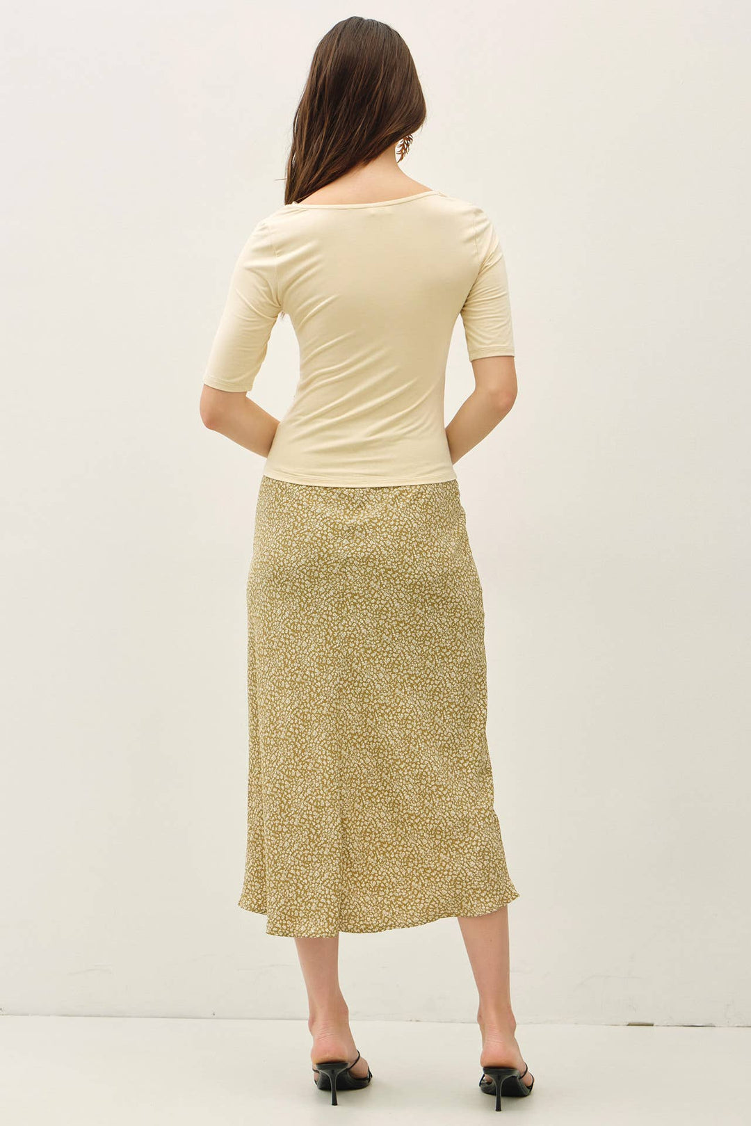 COWL NECK 3/4 SLEEVE TOP