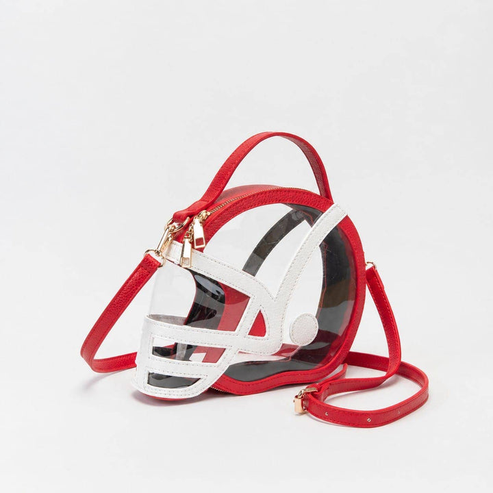 Handbags - TG10902 Clear Gameday Football Helmet Satchel/Crossbody Bag - - Cultured Cloths Apparel