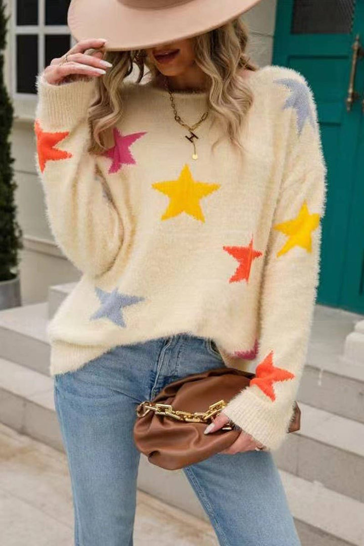 Women's Sweaters - Star Sweater - XL - Cultured Cloths Apparel