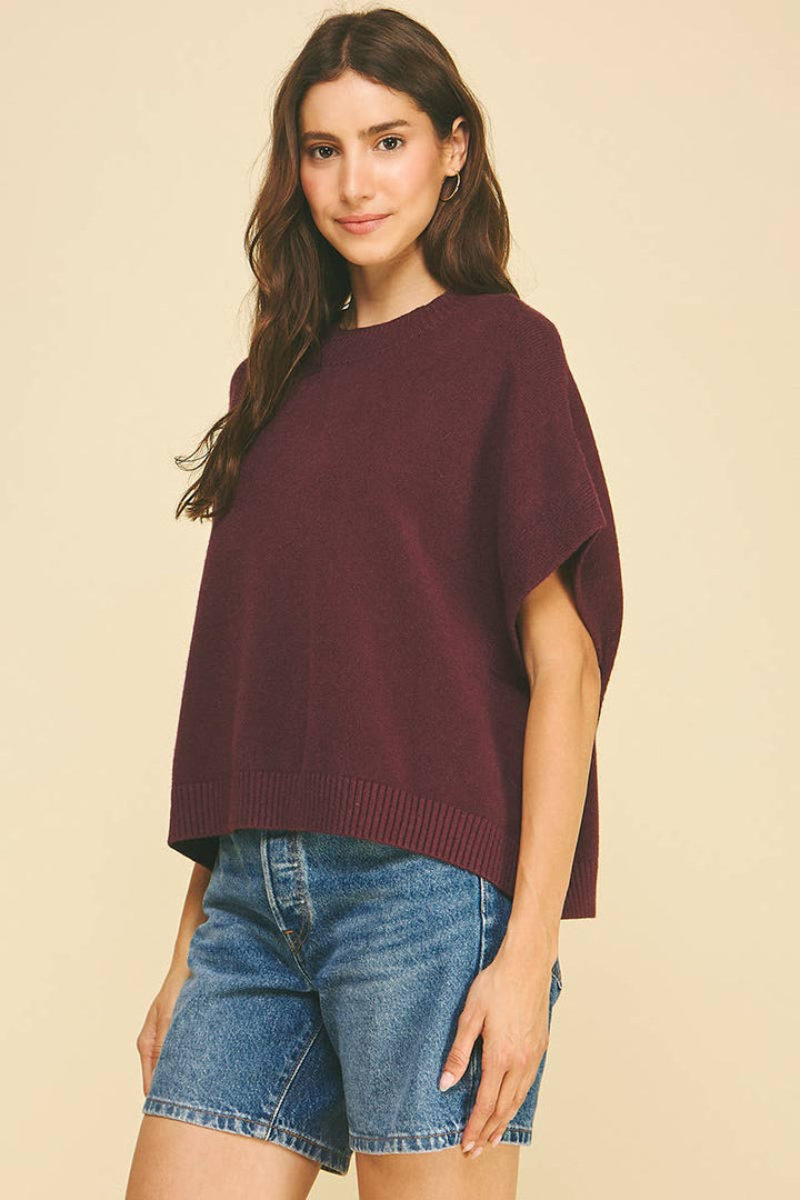 DROPPED SHOULDER SWEATER TOP