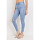 Denim - Just USA Light High Rise Distressed Skinny Jeans -  - Cultured Cloths Apparel