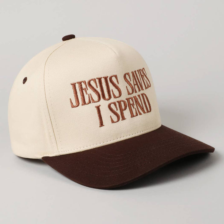 Accessories, Hats - JESUS SAVES I SPEND Embroidery Trucker Hat - - Cultured Cloths Apparel