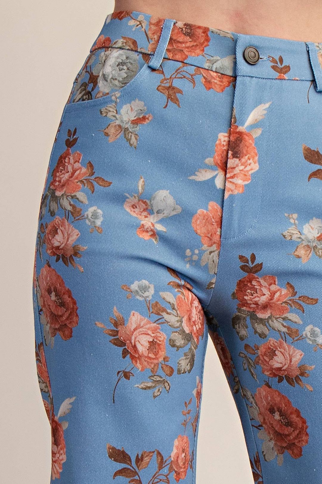 Pants - Straight Leg Floral Pants - - Cultured Cloths Apparel