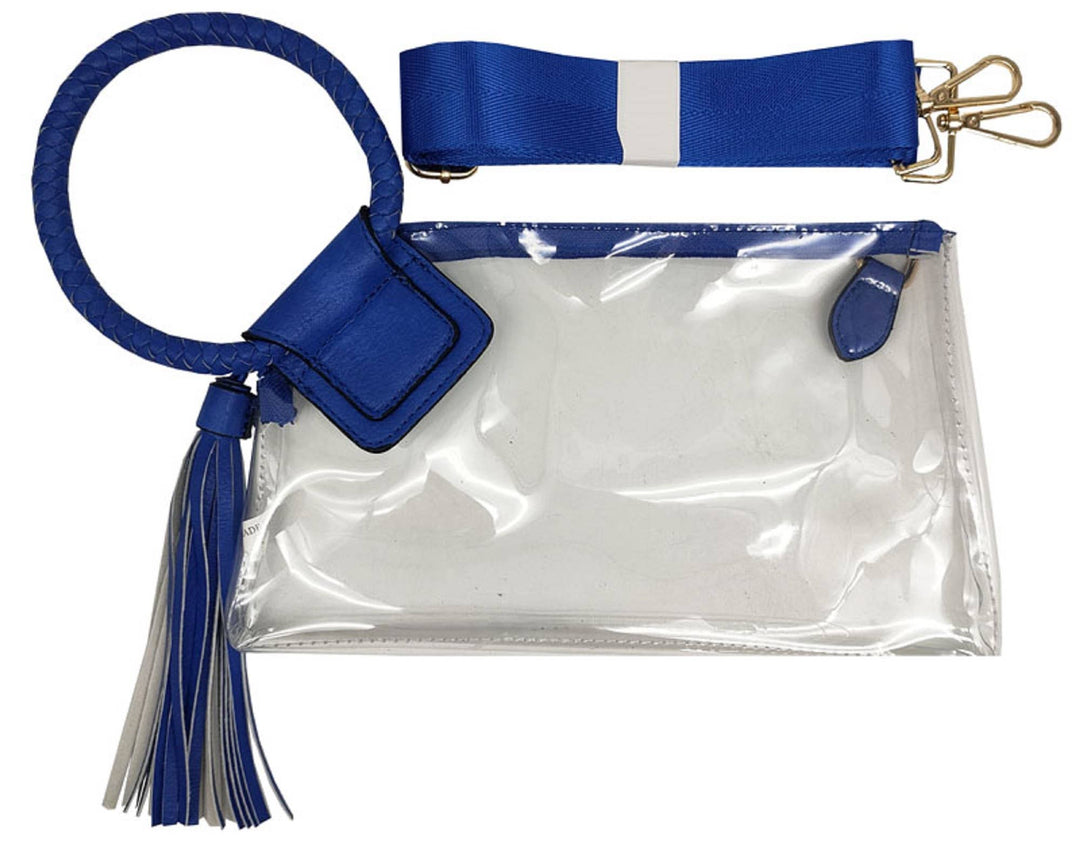 Accessories, Bags - Clear Cuff Handle Tassel Wrislet Clutch - - Cultured Cloths Apparel