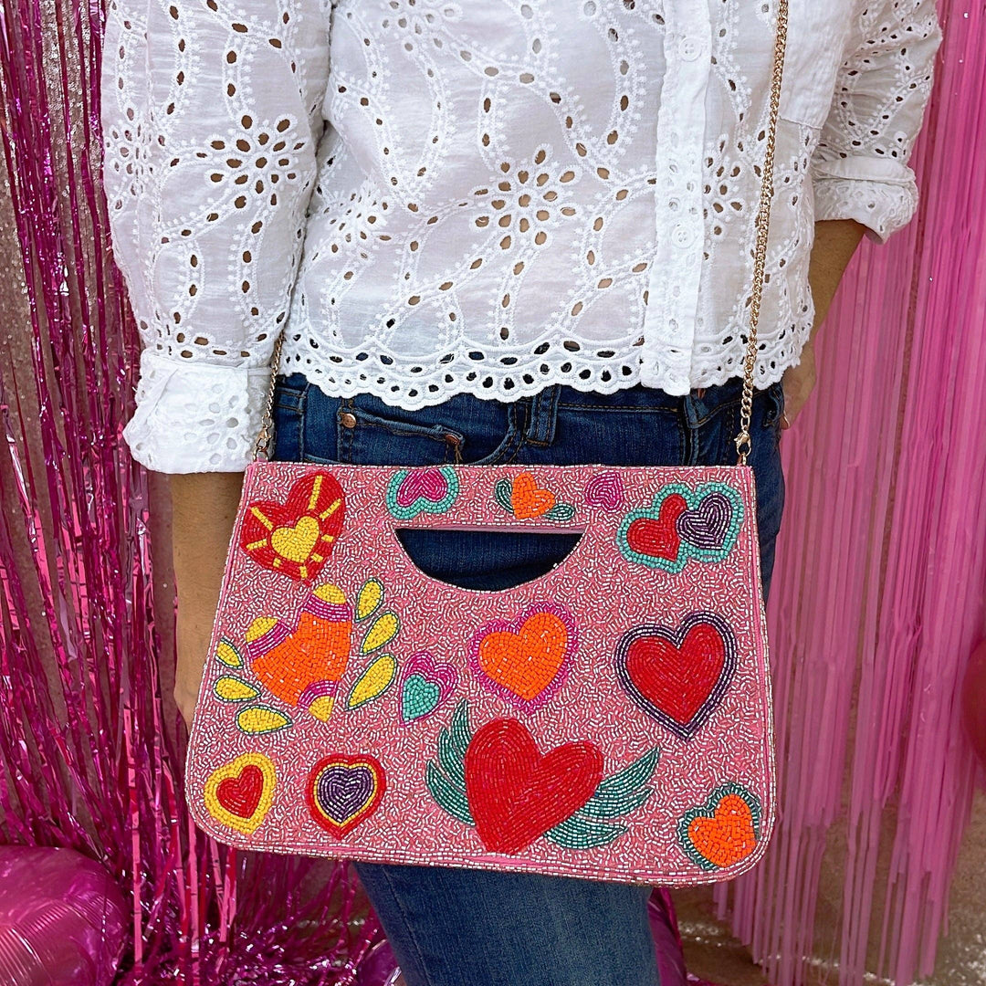 Bags - Wing Heart Clutch - - Cultured Cloths Apparel