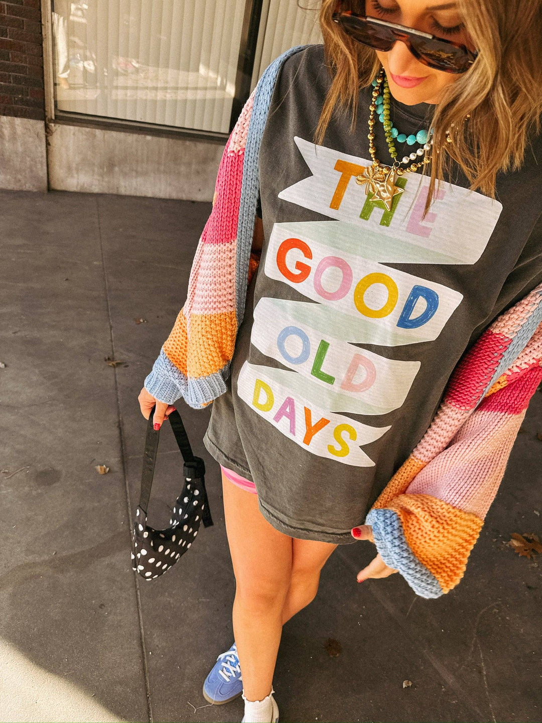 Graphic T-Shirts - Good old days banner graphic tee - charcoal - - Cultured Cloths Apparel