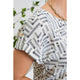 Women's Short Sleeve - Linear Print Short Sleeve Top -  - Cultured Cloths Apparel
