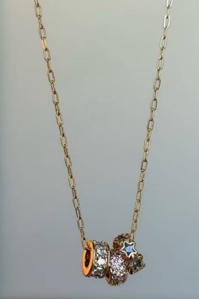 Accessories, Necklaces - 18K STAINLESS STEEL TARNISH FREE BARREL NECKLACE | 40NK9639 - - Cultured Cloths Apparel