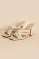 Shoes - KELLAN-S Double Cross Braided Heels - BONE - Cultured Cloths Apparel
