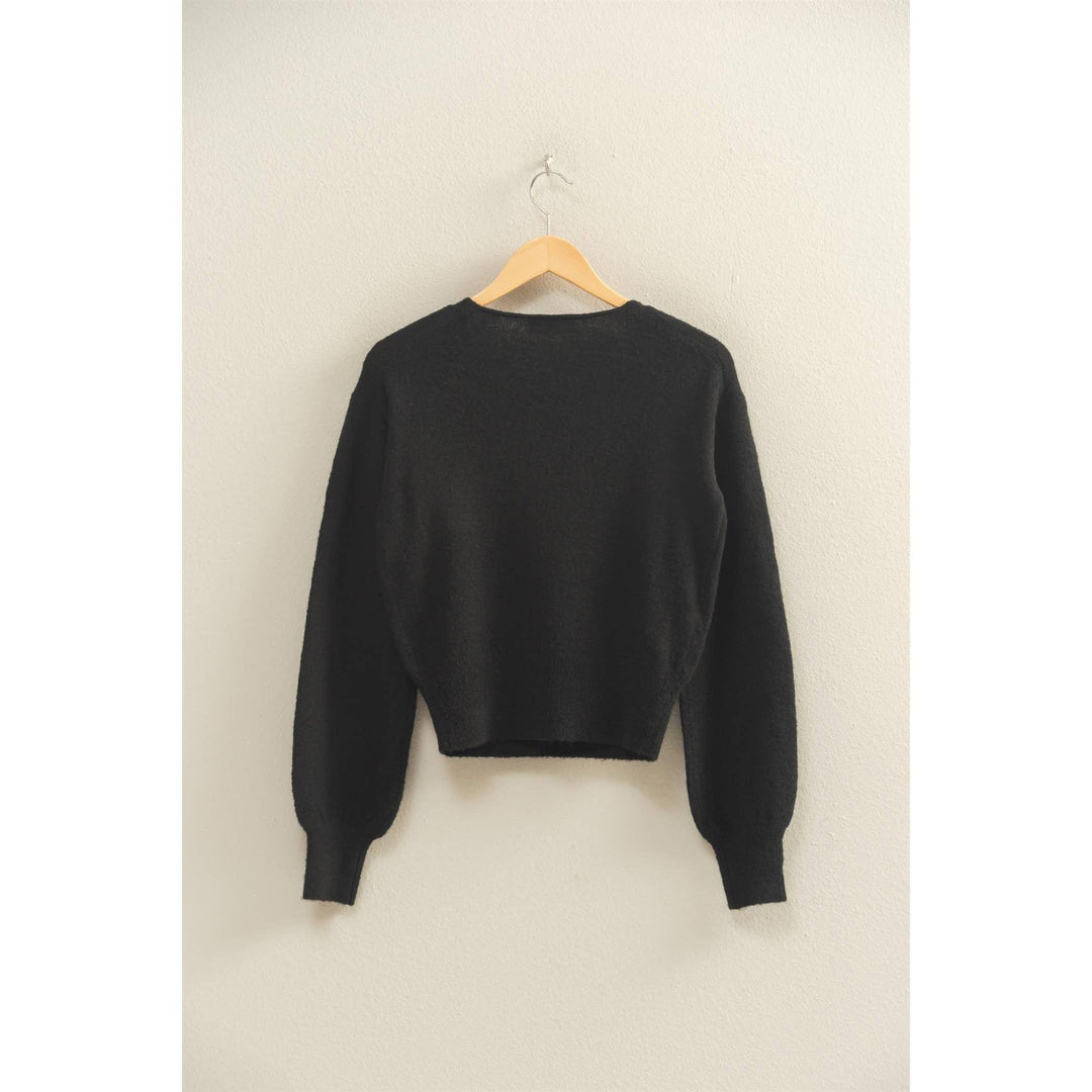 Women's Sweaters - Surplice V Neck Sweater - - Cultured Cloths Apparel