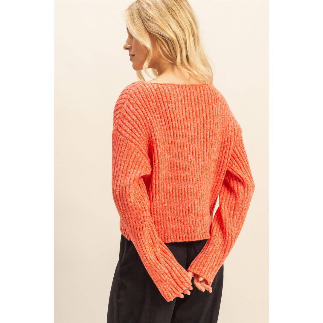 Textured Sweater With Relaxed Drop Sleeves