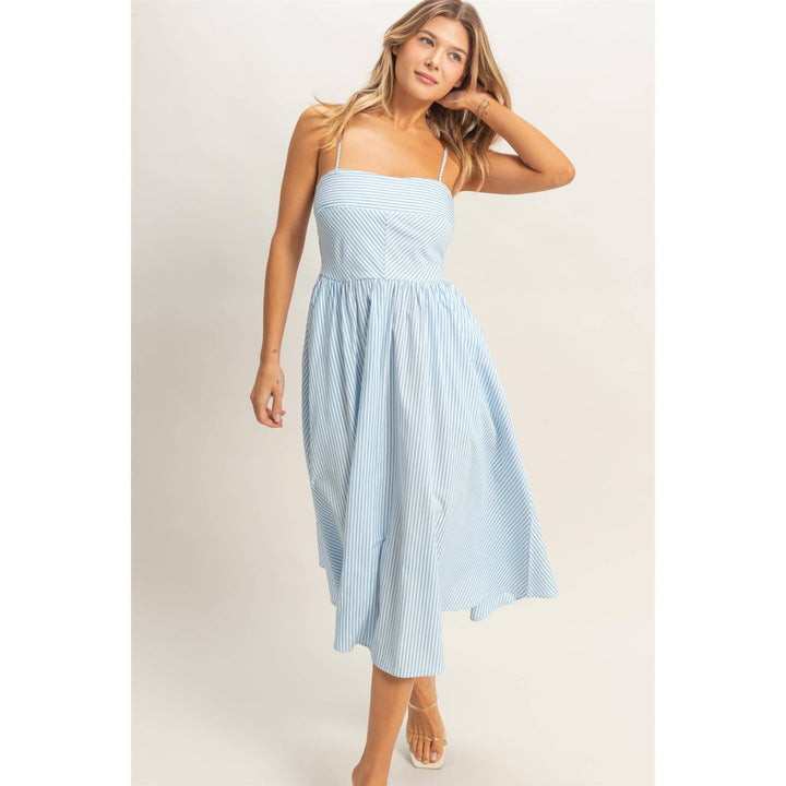 Striped Spaghetti Strap Dress