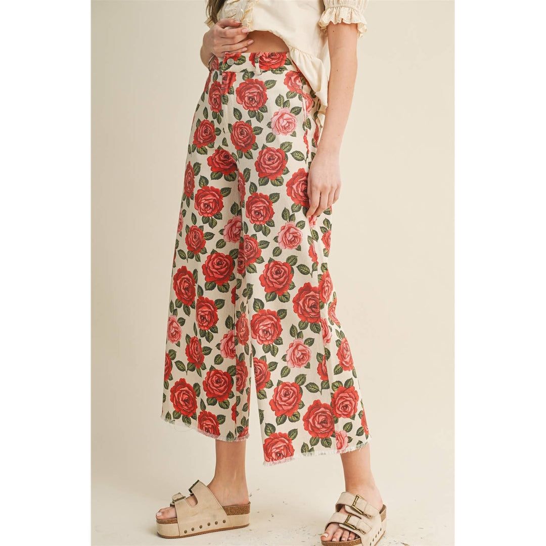 Pants - Rose Garden Heirloom Romance Tailored Pants - - Cultured Cloths Apparel