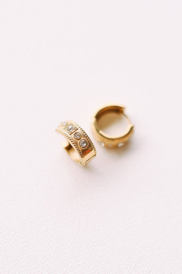 Accessories, Jewelry - Emily Crystal Hoops - - Cultured Cloths Apparel