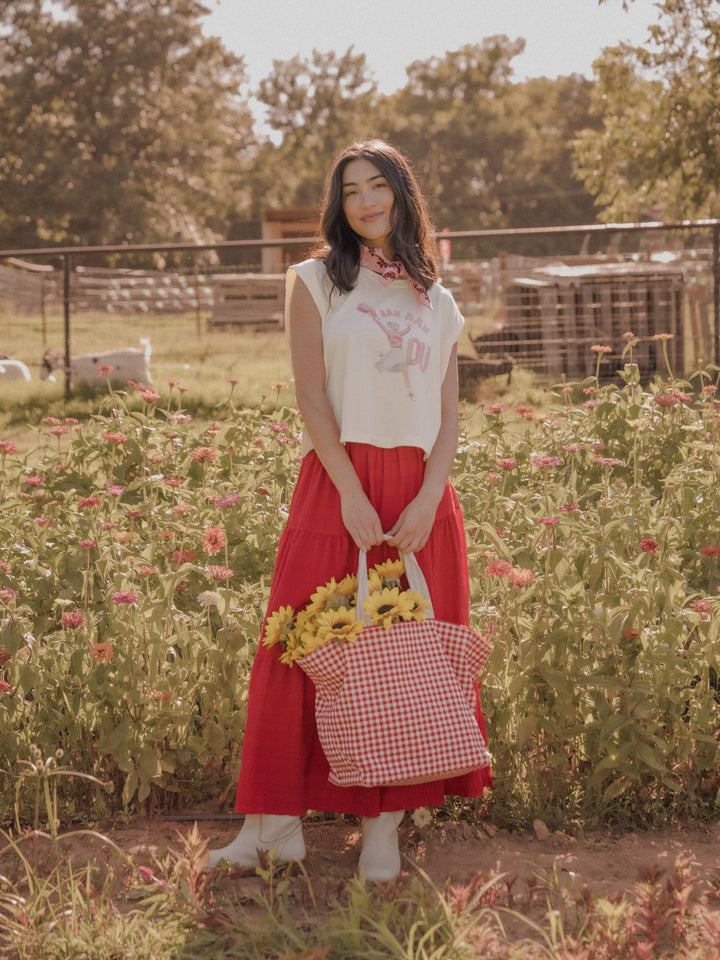 OU Oklahoma Sooners Rah Rah Off White Tank