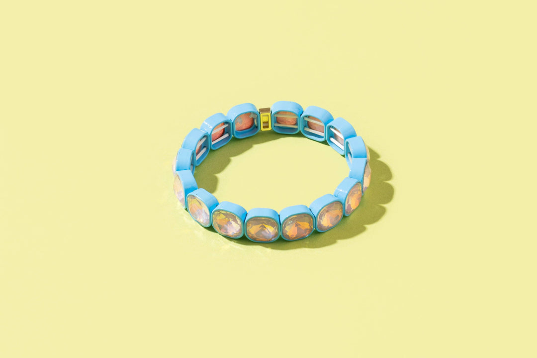 Accessories, Bracelets - Enamel Stretch Bracelet - Earth Tone Colors - - Cultured Cloths Apparel