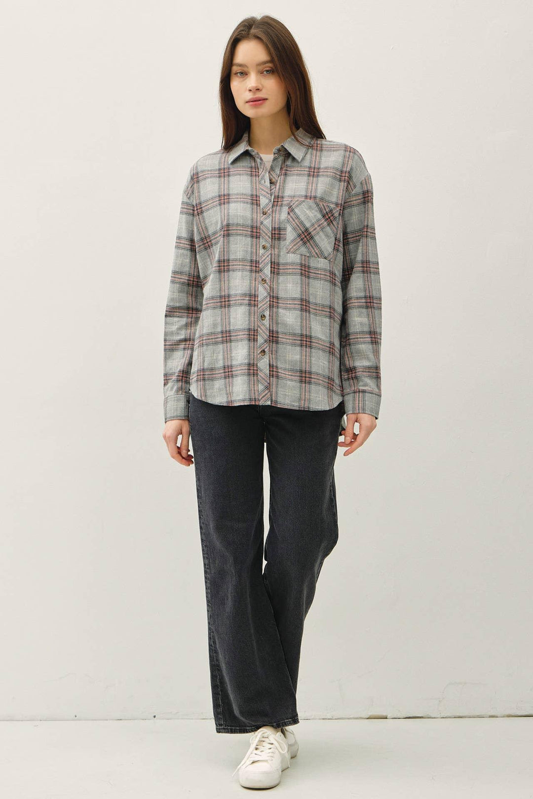 COTTON 100 CLASSIC SMALL PLAID SHIRT