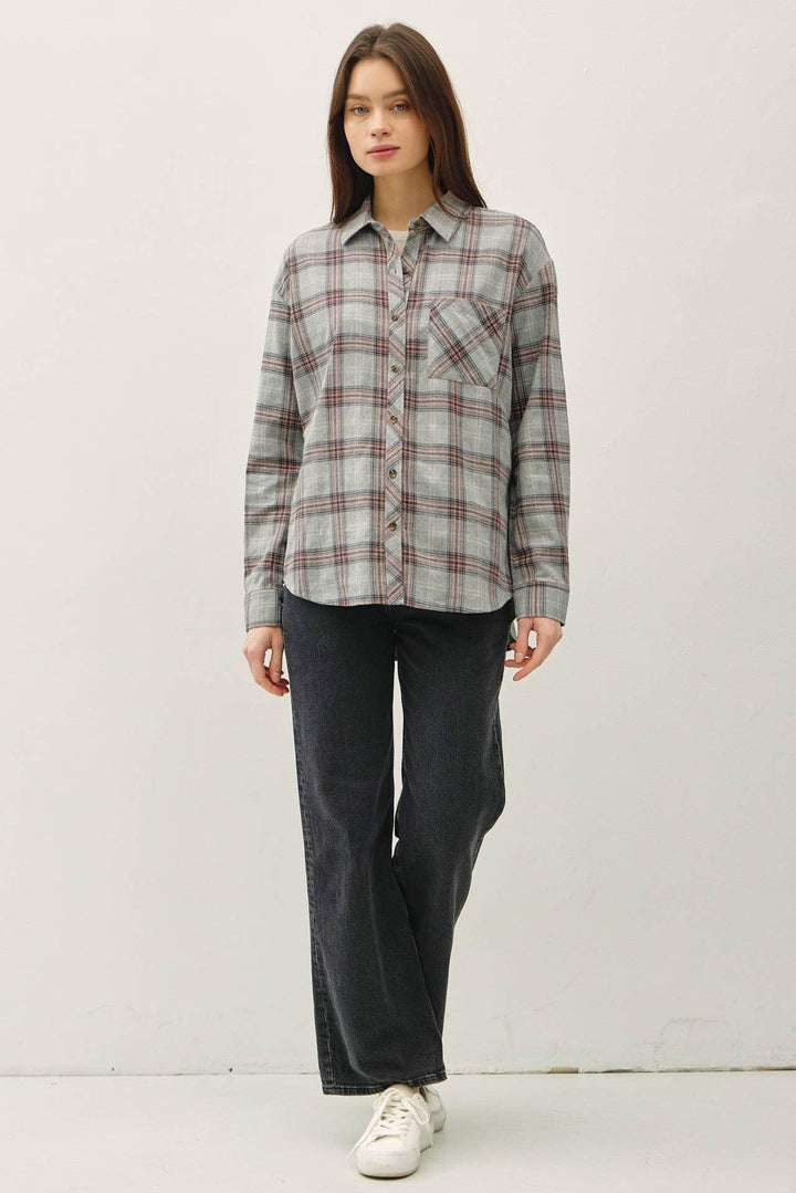 COTTON 100 CLASSIC SMALL PLAID SHIRT