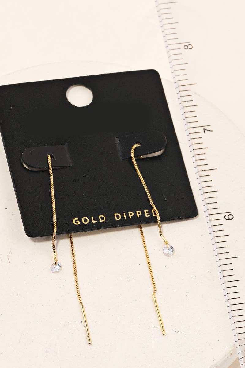 Accessories, Earrings - Dainty Chain Dangle Earrings - - Cultured Cloths Apparel