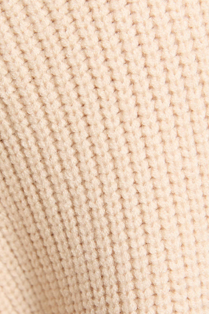 Women's Sweaters - ROUND NECK SWEATER WITH RIBBON BOW DETAIL ON THE SHOULDER - - Cultured Cloths Apparel