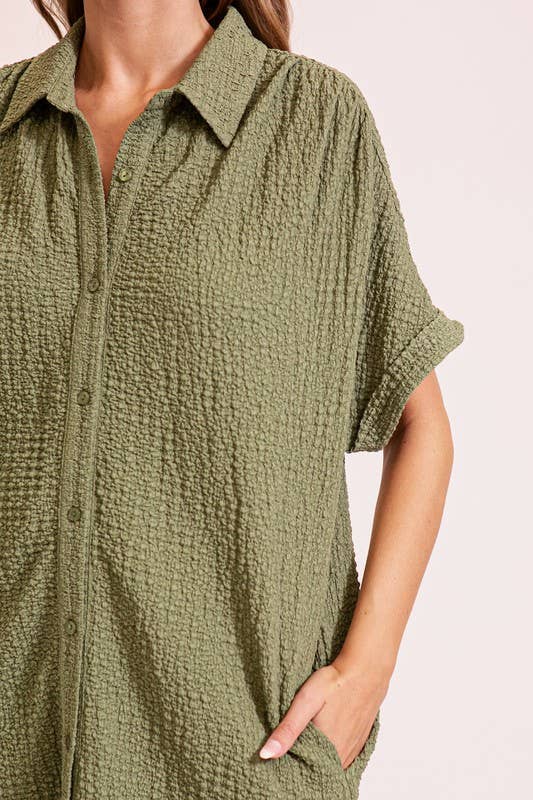 Dresses - Boho Gal Textured T Shirt Dress - - Cultured Cloths Apparel