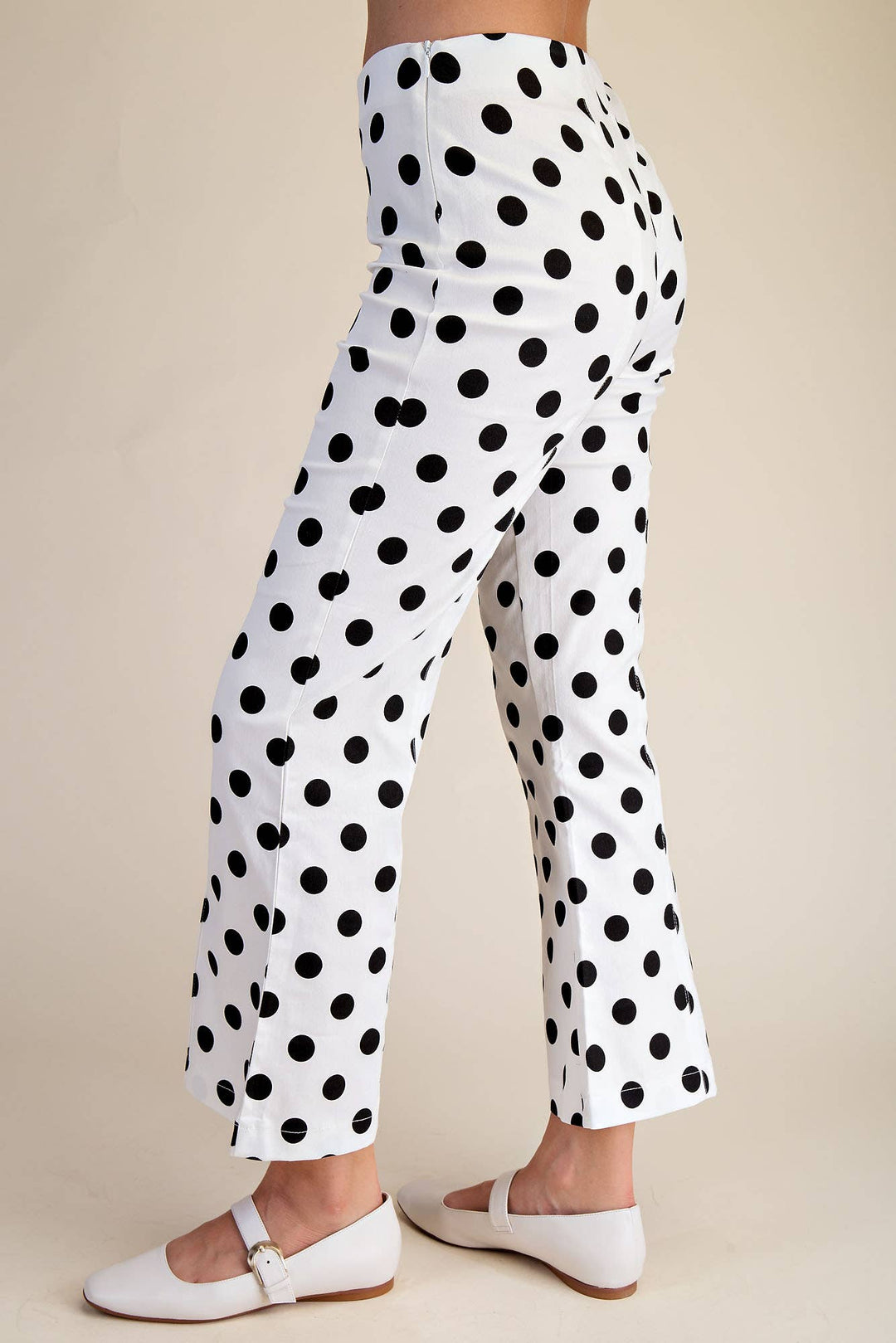 Pants - Flare Crop Dot Pants - - Cultured Cloths Apparel