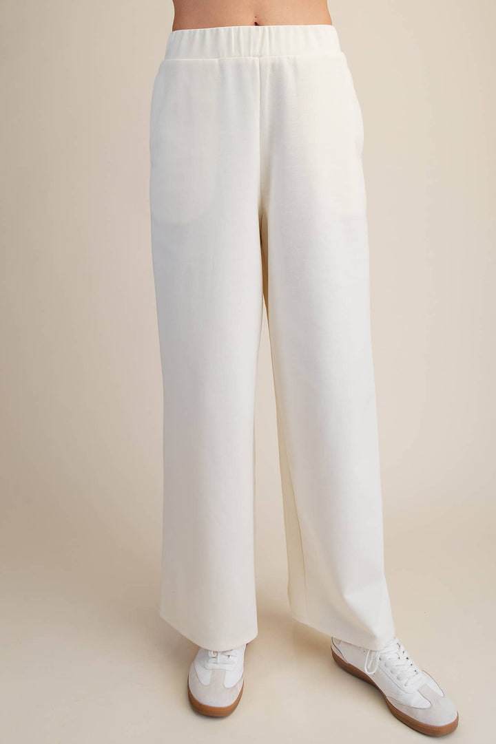 - Waist Elastic Band Wide Leg Pants - - Cultured Cloths Apparel