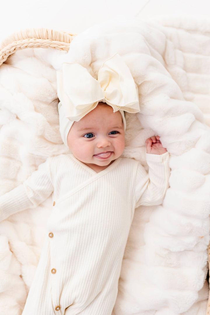Accessories - Baby Bling® Faux Silk Big Classic Bow on soft nylon headband - - Cultured Cloths Apparel
