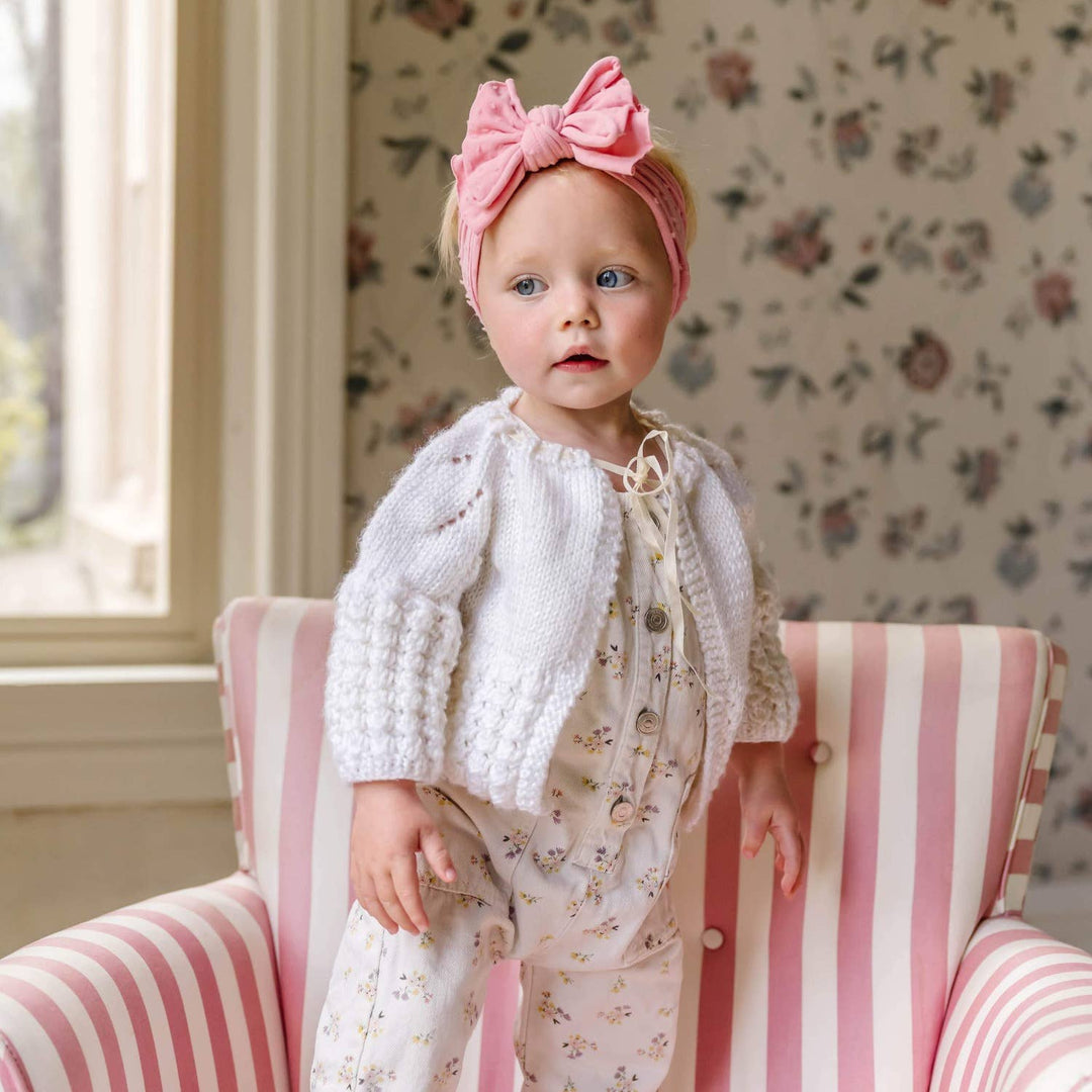 Accessories - Baby Bling® Shabby Dot FAB-BOW-LOUS® soft nylon bow headband - - Cultured Cloths Apparel