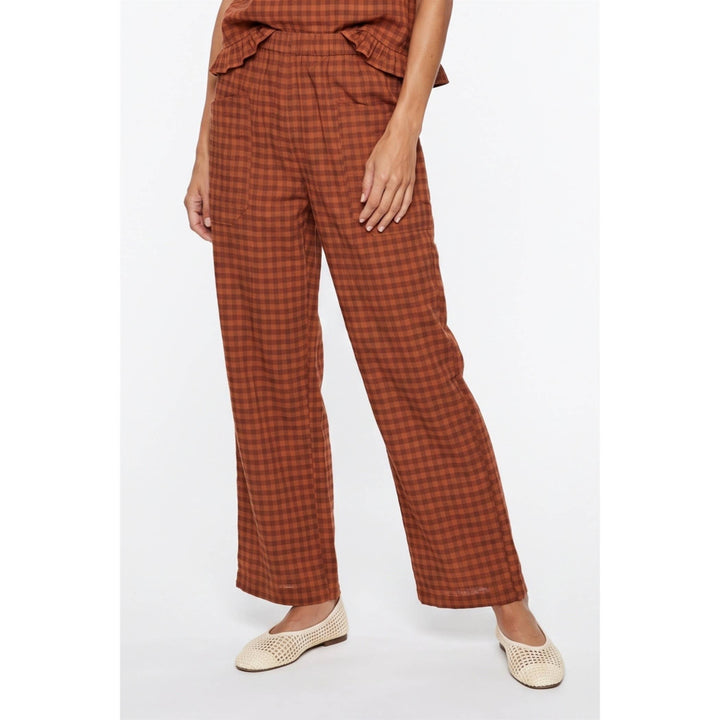 Gingham pull on pants