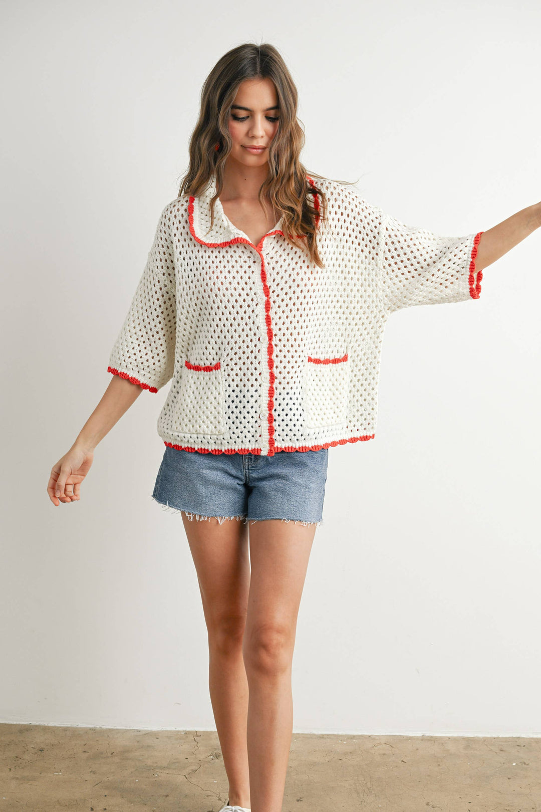 Urban Vibe Crochet Sweater Top