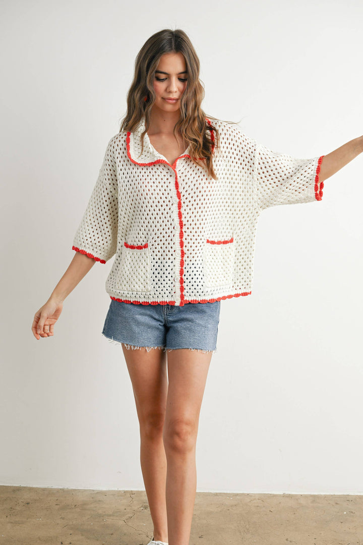 Urban Vibe Crochet Sweater Top