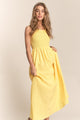 Women's Dresses - J.NNA Texture Crisscross Back Tie Smocked Maxi Dress -  - Cultured Cloths Apparel