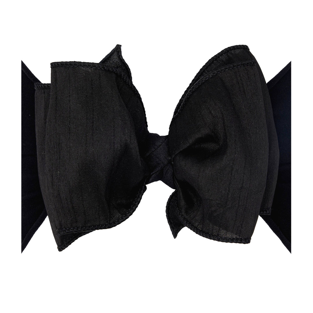Accessories - Baby Bling® Faux Silk Big Classic Bow on soft nylon headband - - Cultured Cloths Apparel