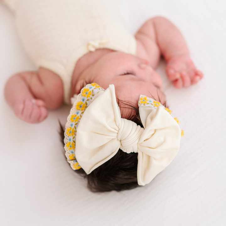 Accessories - NOVELTY FAB®: Ivory Yellow Floral - - Cultured Cloths Apparel