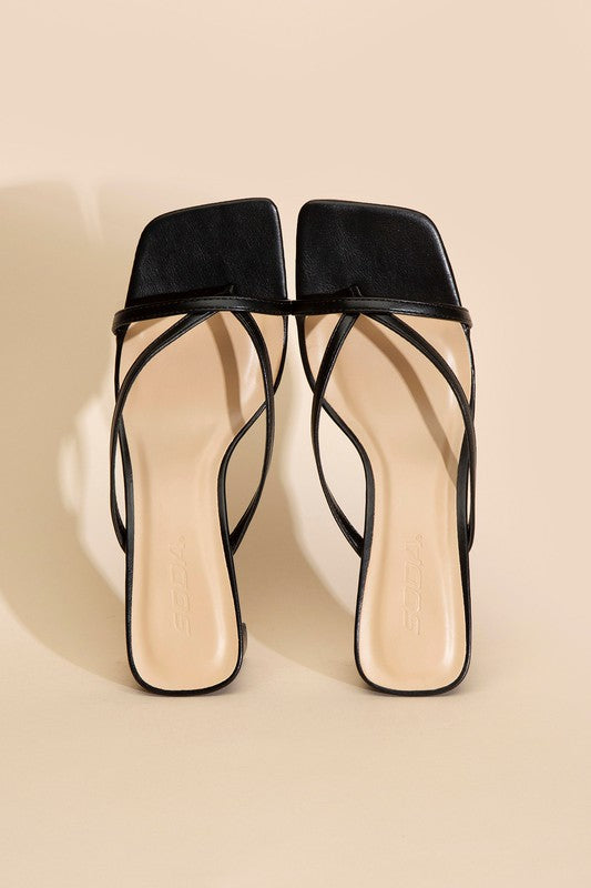 Shoes - GADGET-S Thong Mule Heels -  - Cultured Cloths Apparel