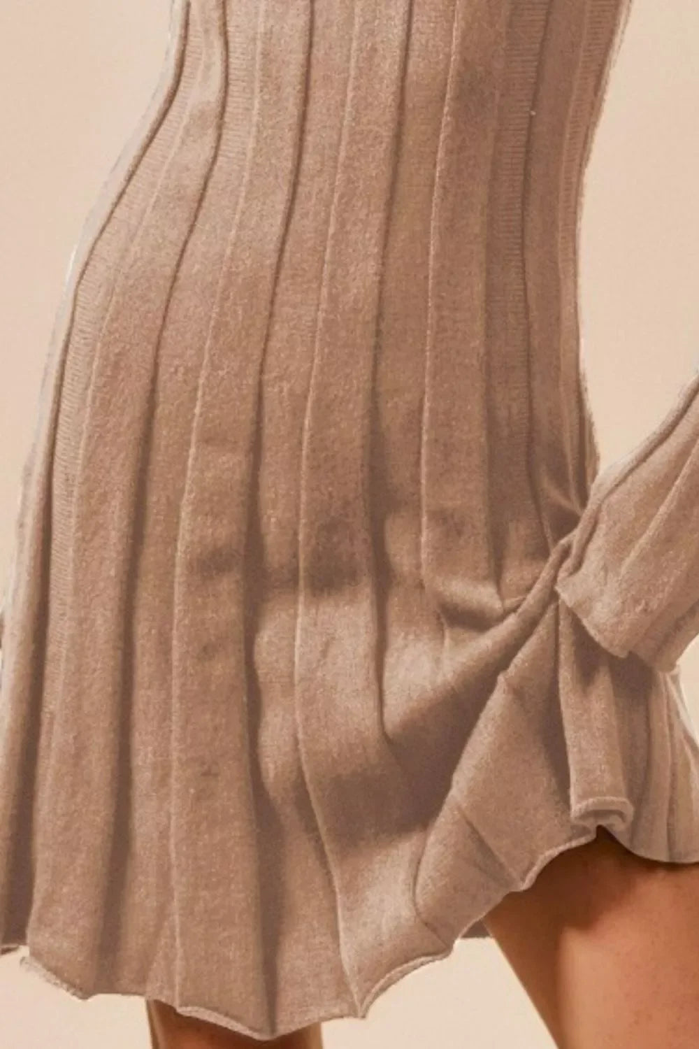 Women's Dresses - SO ME Ribbed Long Sleeve Mini Sweater Dress - - Cultured Cloths Apparel