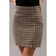 Women's Skirts - Mini Slit Houndstooth Skirt -  - Cultured Cloths Apparel