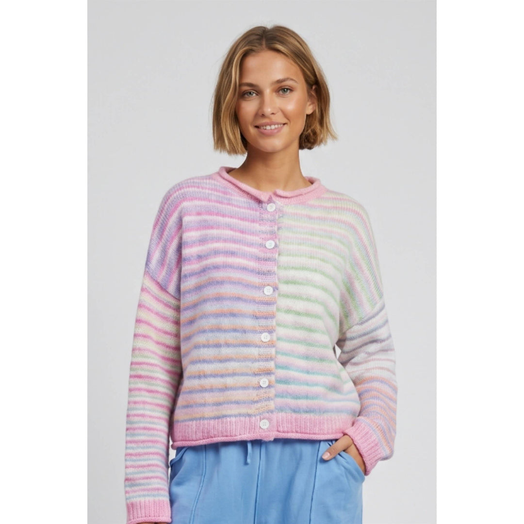 Multi color button up cardigan