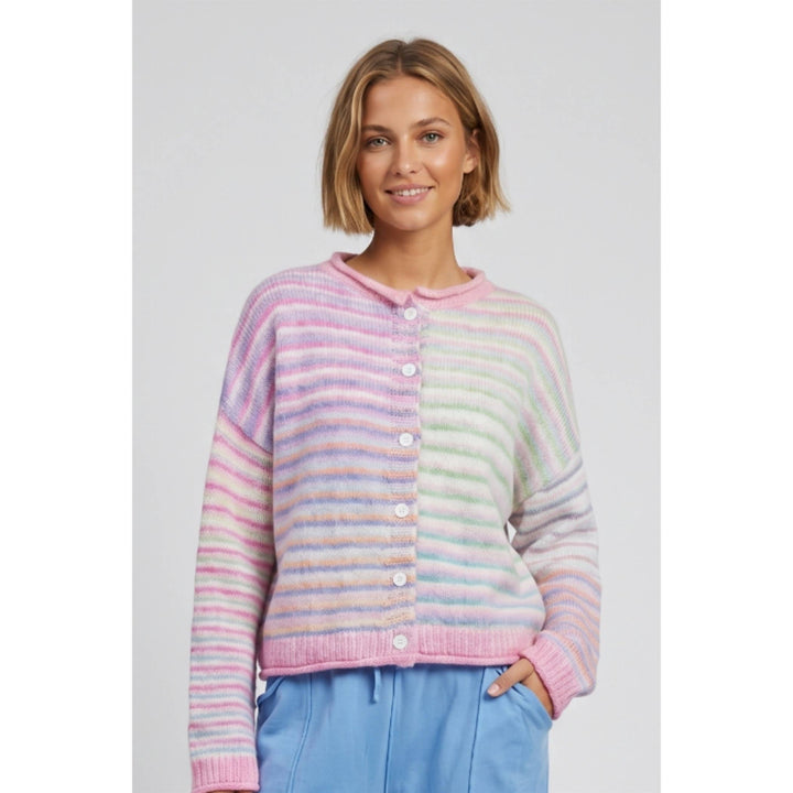 Multi color button up cardigan