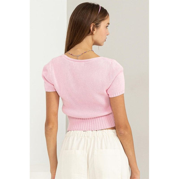 Women's Short Sleeve - Trendiest Babe Short Sleeve Sweater Top -  - Cultured Cloths Apparel