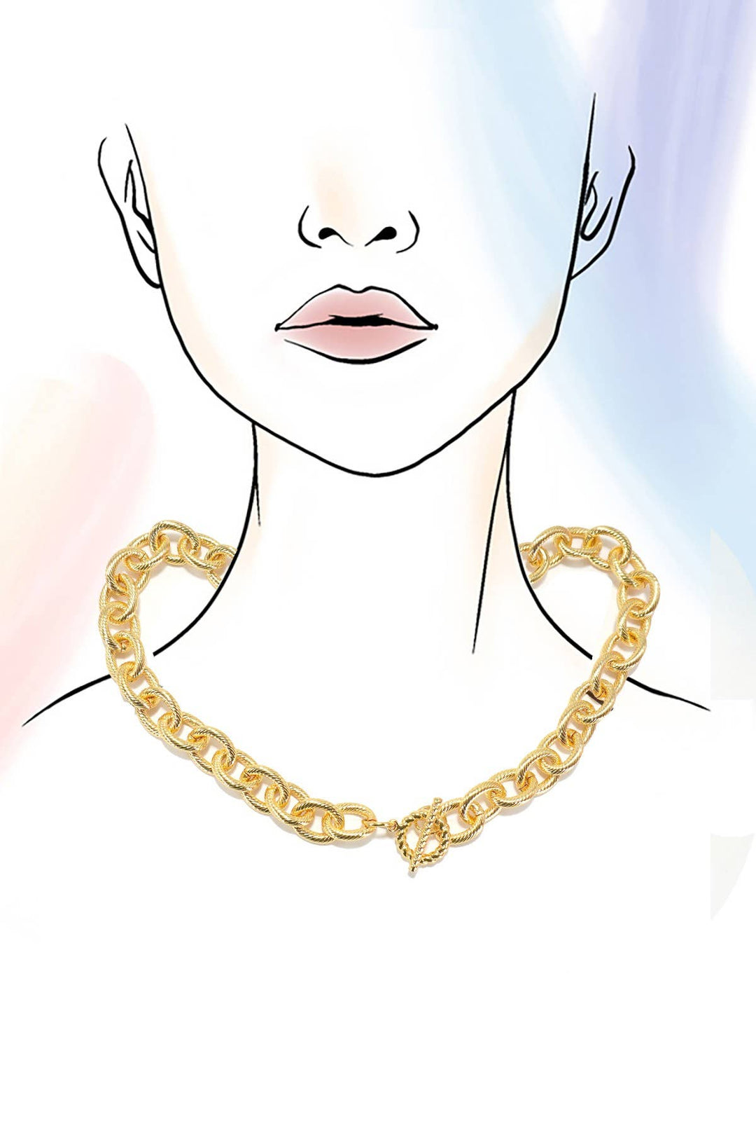 Accessories, Necklaces - STAINLESS STEEL TARNISH FREE CHUNKY CHAIN NECKLACE | 40NK350 - - Cultured Cloths Apparel