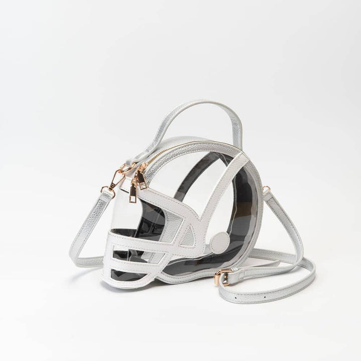 Handbags - TG10902 Clear Gameday Football Helmet Satchel/Crossbody Bag - - Cultured Cloths Apparel